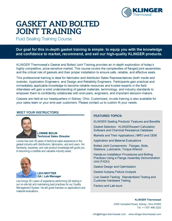 gasket and bolted joint training 2026 thumbnail